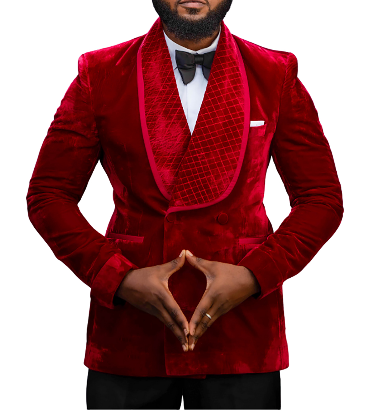 Red Velvet Men Wedding Tuxedos One Piece Shawl Lapel Birthday Party Man Outfits Wedding Sets Double Breasted