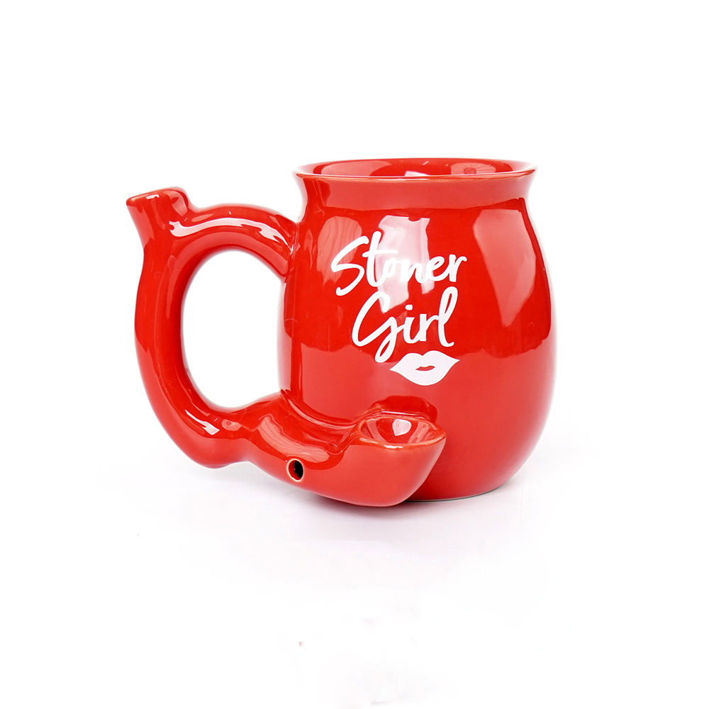 Classic Ceramic pipe mug Pipe 11oz coffee cup export foreign trade factory direct sale cups