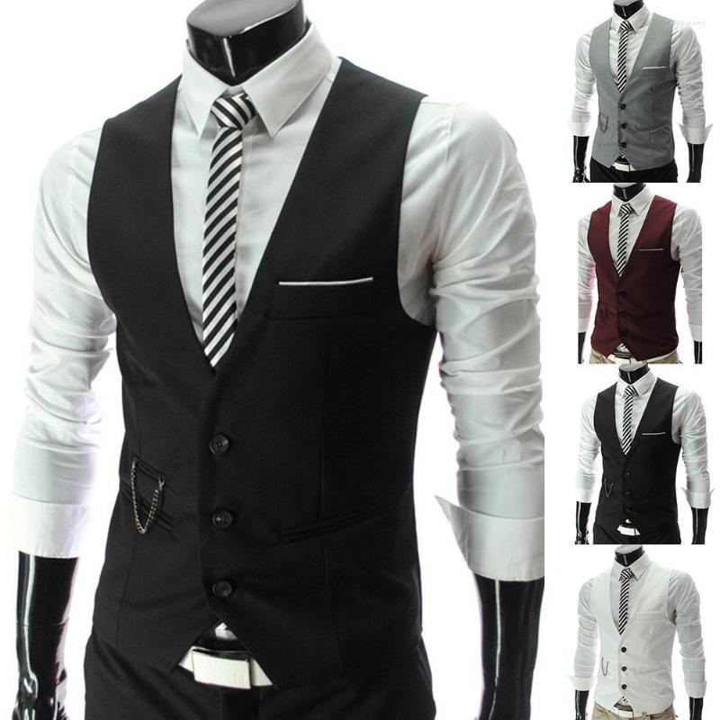 Men' Vests Fashion Men Waistcoat Vest Solid Color V Neck Sleeveless Buttons Blazer Plus Size Formal Business Jacket Chalecos Para Hombre, Light gray
Men' Vests Fashion Men Waistcoat Vest Solid Color V Neck Sleeveless Buttons Blazer Plus Size Formal Business Jacket Chalecos Para Hombre, Light gray