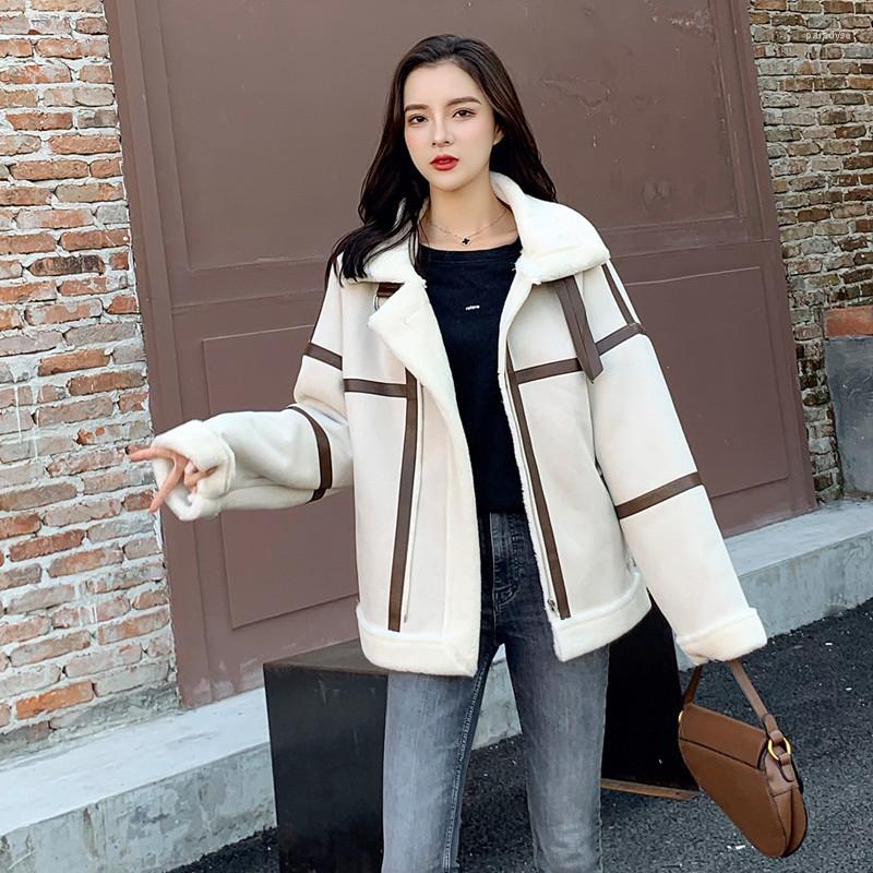 Women' Fur 2022 Winter Female Faux Suede Jacket Women Temperament Short Thicken Lambswool Outerwear Casual Loose Warm Parka R561, Blue
Women' Fur 2022 Winter Female Faux Suede Jacket Women Temperament Short Thicken Lambswool Outerwear Casual Loose Warm Parka R561, Blue