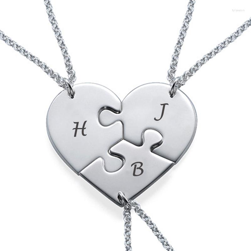 Pendant Necklaces 3 Pcs Friend Forever Necklace BFF Friendship For Three Personalized Initial Heart Shape Jewelry Sterling Silver
Pendant Necklaces 3 Pcs Friend Forever Necklace BFF Friendship For Three Personalized Initial Heart Shape Jewelry Sterling Silver