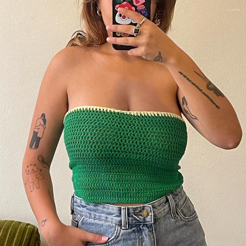 Women' Tanks Y2K Knitted Tube Top Chic Women Summer Off Shoulder Strapless Camsile Sexy Backless Tie-up Crop Vintage Beach Holiday Vest, Blue
Women' Tanks Y2K Knitted Tube Top Chic Women Summer Off Shoulder Strapless Camsile Sexy Backless Tie-up Crop Vintage Beach Holiday Vest, Blue