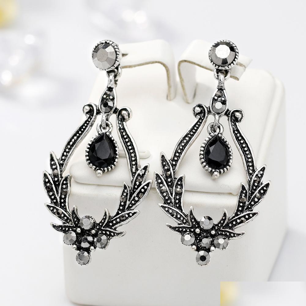Dangle Chandelier Unique Long Black Crystal Earring For Women Vintage Cute Flower Rhinestone Dangle Earrings Fashion Jewelry Gift Dhie0
Dangle Chandelier Unique Long Black Crystal Earring For Women Vintage Cute Flower Rhinestone Dangle Earrings Fashion Jewelry Gift Dhie0