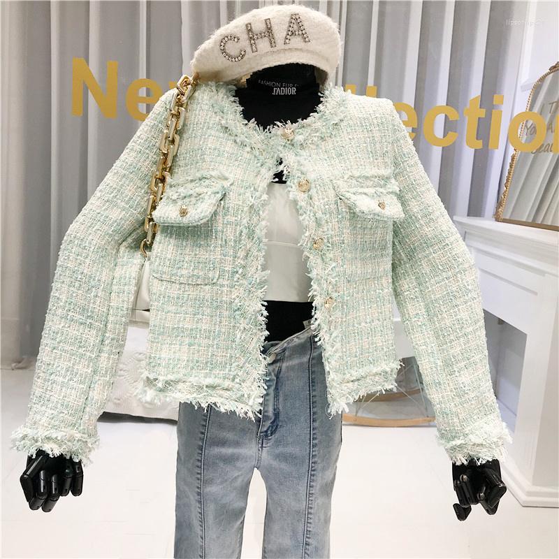 Women' Jackets Tweed Short Jacket Single Breasted Pockets Tassel Casual Retro Women Autumn Winter Elegant Female Outerwear
Women' Jackets Tweed Short Jacket Single Breasted Pockets Tassel Casual Retro Women Autumn Winter Elegant Female Outerwear