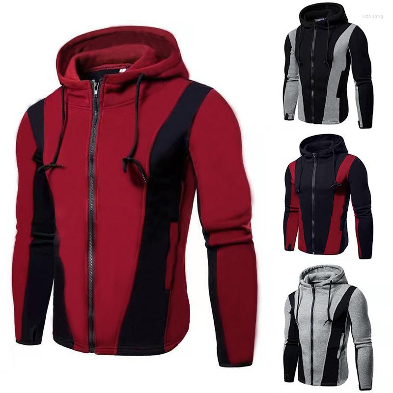 Men's Hoodies Autumn And Winter Stitching Men's Jacket Casual Hooded Slim Cardigan Sweater, Black red
Men's Hoodies Autumn And Winter Stitching Men's Jacket Casual Hooded Slim Cardigan Sweater, Black red