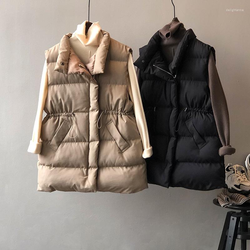 Women's Vests Winter Padded Vest Woman Sleeveless Jacket Wadded Waistcoat Women's Warm Outerwear Pleated Waist Vestes Fashion 2022, Black vest
Women's Vests Winter Padded Vest Woman Sleeveless Jacket Wadded Waistcoat Women's Warm Outerwear Pleated Waist Vestes Fashion 2022, Black vest