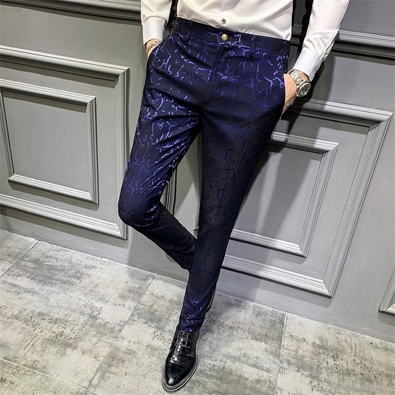 Pantalon Hombre Vestir Autumn Social Trousers Mens Pants Perfume Men Dress Pants Slim Fit Casual Mens Trousers Office T200417