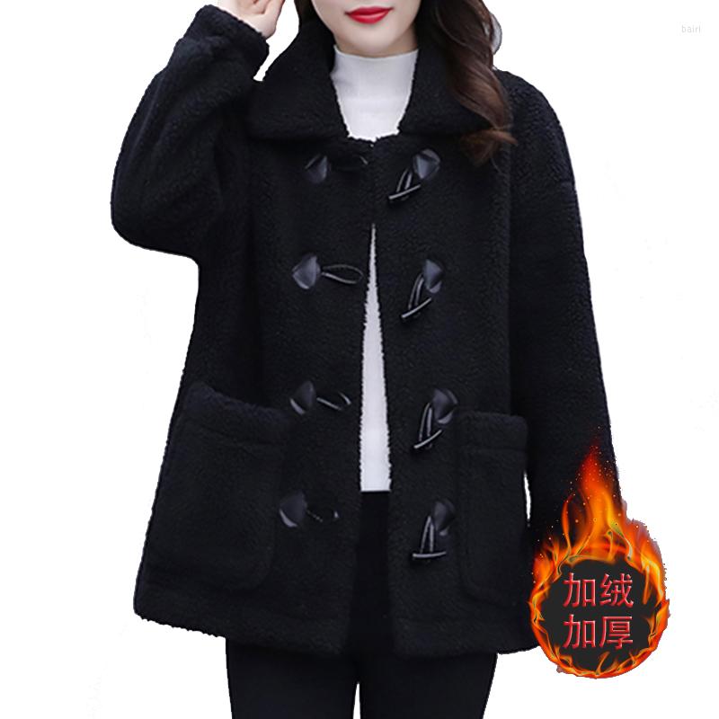 Women's Fur Lamb Wool Jacket Woman Winter Coats Outerwear Female Fashion Plus Velvet Warm Loose Long Sleeve Parkera Coat Women, Black
Women's Fur Lamb Wool Jacket Woman Winter Coats Outerwear Female Fashion Plus Velvet Warm Loose Long Sleeve Parkera Coat Women, Black
