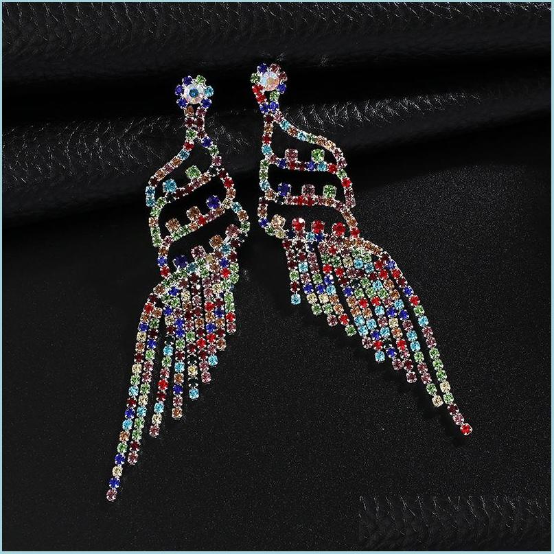 Dangle Chandelier Sparkling Crystal Long Tassel Earrings Mticolor Rhinestone Geometric Dangle Drop Earring For Women Wedding Jewel Dhlbk
Dangle Chandelier Sparkling Crystal Long Tassel Earrings Mticolor Rhinestone Geometric Dangle Drop Earring For Women Wedding Jewel Dhlbk