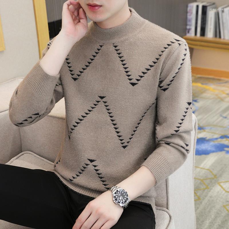 Men' Sweaters Winter Wave Pattern Mink Cashmere Sweater Men Half Turtleneck Mens Top Quality Pull Homme Thick Warm Pullover, Black
Men' Sweaters Winter Wave Pattern Mink Cashmere Sweater Men Half Turtleneck Mens Top Quality Pull Homme Thick Warm Pullover, Black