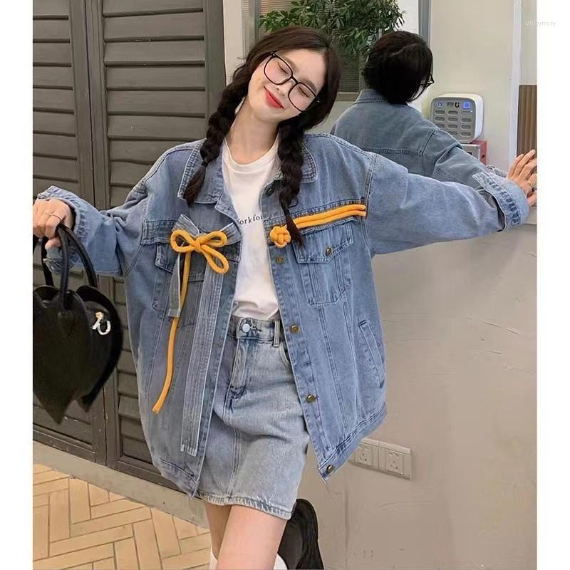 Women's Jackets Cotday Outerwear Korean Vintage Bow Lace Up Denim Jacket Women Loose Tide Casual Harajuku Lapel Long Sleeve
Women's Jackets Cotday Outerwear Korean Vintage Bow Lace Up Denim Jacket Women Loose Tide Casual Harajuku Lapel Long Sleeve