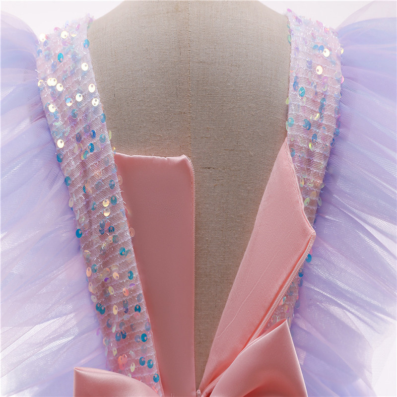 Girl's Dresses Girls Ruffles Princess Dress For Kids Wedding Elegant Party Tutu Prom Gown Children Birthday Pageant Communion Formal Vestidos 221