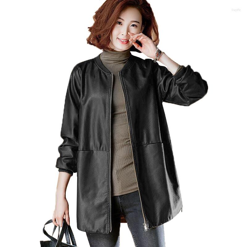 Women's Leather Faux PU Jacket Women 2022 Fashion Autumn Winter Korean Temperament Outwear Female Casual Tops R694, Black
Women's Leather Faux PU Jacket Women 2022 Fashion Autumn Winter Korean Temperament Outwear Female Casual Tops R694, Black
