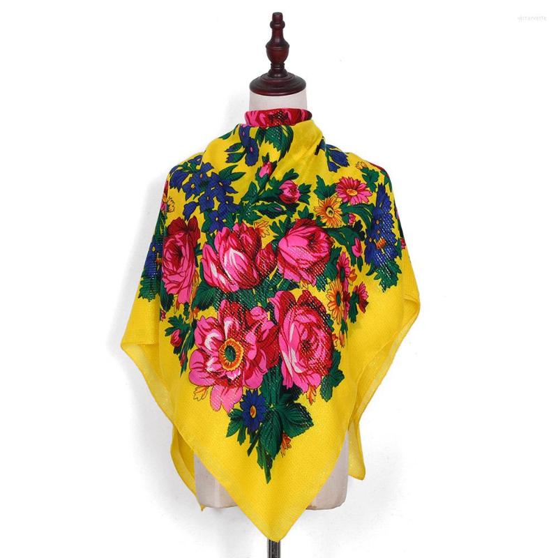 Scarves 110 110cm Russian Bandana Floral Scarf Women Head Square Ladies Handkerchief Hijab Babushka Ethnic Shawl Gold Yarn Shinny
Scarves 110 110cm Russian Bandana Floral Scarf Women Head Square Ladies Handkerchief Hijab Babushka Ethnic Shawl Gold Yarn Shinny