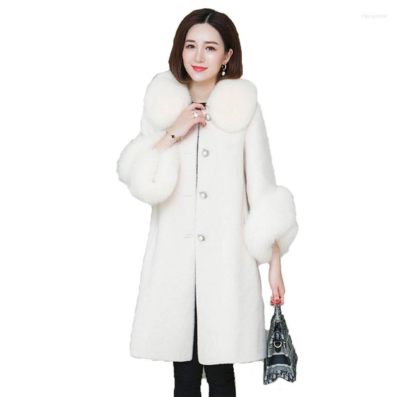Women' Fur 2022 Faux Coat Women Autumn Winter White Pink 5XL Loose Casual Tops V-Neck Fashion Jacket N1042
Women' Fur 2022 Faux Coat Women Autumn Winter White Pink 5XL Loose Casual Tops V-Neck Fashion Jacket N1042