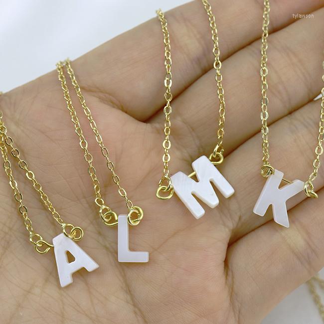 Pendant Necklaces 10 Pcs Shell Letter Charms Necklace Gold Color Chain White Elegant 9971
Pendant Necklaces 10 Pcs Shell Letter Charms Necklace Gold Color Chain White Elegant 9971