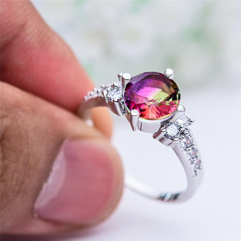 Wedding Rings Female Luxury Rose Red Yellow Round Zircon For Women Jewelry Vintage Fashion Rainbow Crystal Ring Anniversary Gift
Wedding Rings Female Luxury Rose Red Yellow Round Zircon For Women Jewelry Vintage Fashion Rainbow Crystal Ring Anniversary Gift