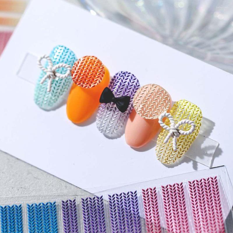 Nail Stickers Fashion Gradient Sweater Knit Pattern Art Jewelry Cute Candy Color Bear Embossed Winter Decorations, 1pc-2
Nail Stickers Fashion Gradient Sweater Knit Pattern Art Jewelry Cute Candy Color Bear Embossed Winter Decorations, 1pc-2