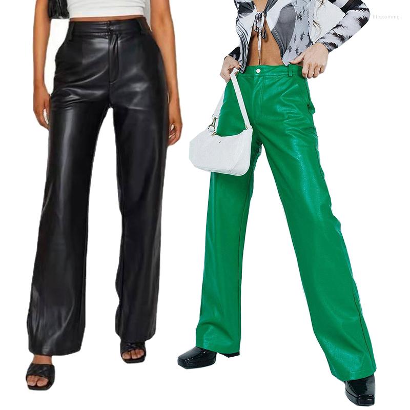 Women' Pants Women High Waist Wide Leg Pu Leather Stretch Elegant Ladies Trousers Black Brown Retro Casual Outfit Fashion Streetwear
Women' Pants Women High Waist Wide Leg Pu Leather Stretch Elegant Ladies Trousers Black Brown Retro Casual Outfit Fashion Streetwear