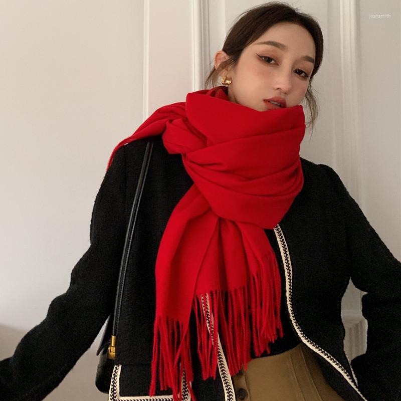 Scarves Drop Elegant Unisex Pure Color Scarf Women's Imitation Cashmere Thickening Warm Winter Dual-purpose Long Shawl
Scarves Drop Elegant Unisex Pure Color Scarf Women's Imitation Cashmere Thickening Warm Winter Dual-purpose Long Shawl