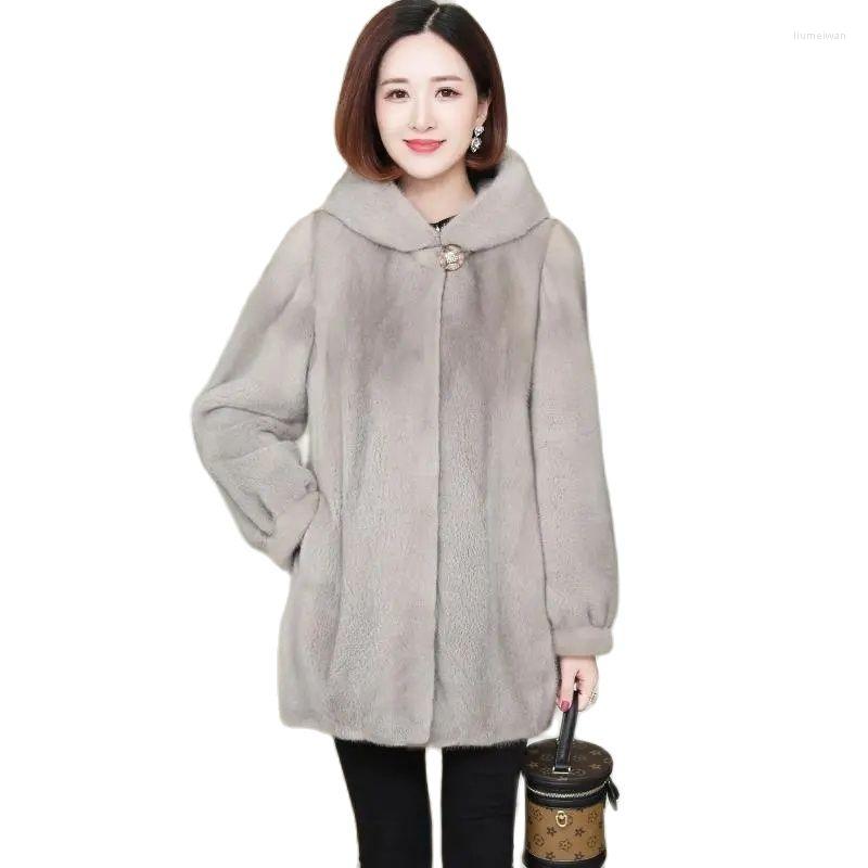 Women' Fur Winter Female Haining Imitation Mink Velvet Jacket Women Hooded Mid-length Thick Coat Korean Loose Outwear A879, Black
Women' Fur Winter Female Haining Imitation Mink Velvet Jacket Women Hooded Mid-length Thick Coat Korean Loose Outwear A879, Black