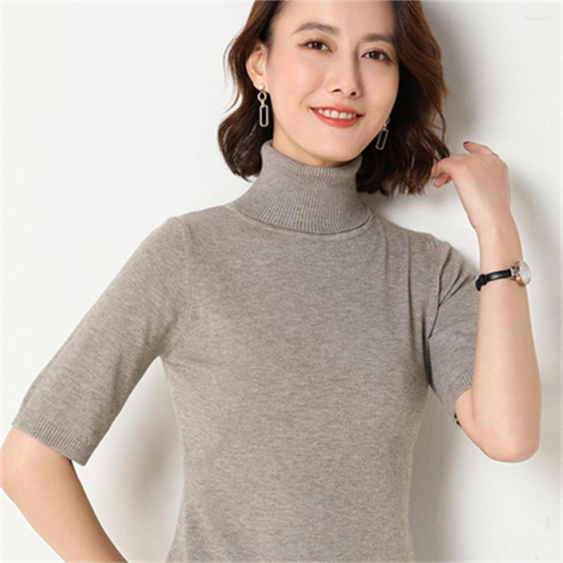 Women' Sweaters Latest Style Spring Summer Women Female Turtleneck Knitted Half Sleeve Pullover Sweater Soft Wild Solid Comfortable Casual, Green 
Women' Sweaters Latest Style Spring Summer Women Female Turtleneck Knitted Half Sleeve Pullover Sweater Soft Wild Solid Comfortable Casual, Green
