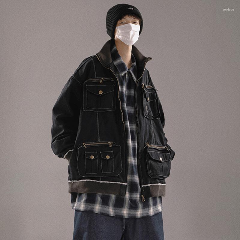 Men's Jackets Multi Pockets Zipper Cargo Coats Techwear Men Vintage Autumn Winter Casual Outerwear Hip Hop Option Working Streetwear, Black jackets
Men's Jackets Multi Pockets Zipper Cargo Coats Techwear Men Vintage Autumn Winter Casual Outerwear Hip Hop Option Working Streetwear, Black jackets