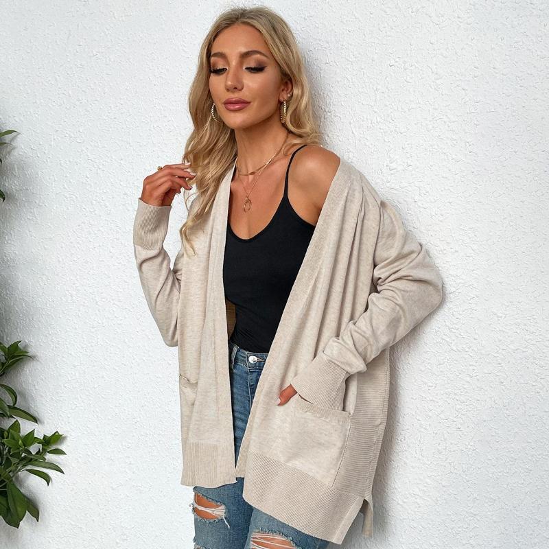 Women' Knits Spring And Summer Cross-border Sweater Loose Casual Pocket Temperament Commuter Long-sleeved Knitted Cardigan Women, Apricot
Women' Knits Spring And Summer Cross-border Sweater Loose Casual Pocket Temperament Commuter Long-sleeved Knitted Cardigan Women, Apricot