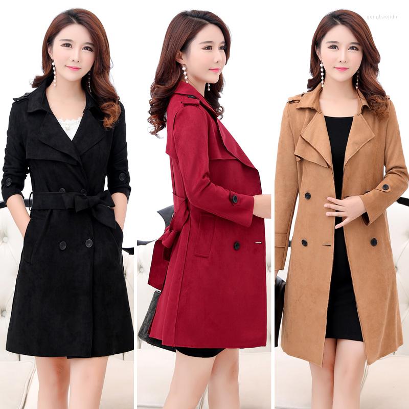 Women's Trench Coats 2022spring Autumn 4XL Long Coat Korean Version Self-cultivation Women's Windbreaker Double-breasted For Women, Red
Women's Trench Coats 2022spring Autumn 4XL Long Coat Korean Version Self-cultivation Women's Windbreaker Double-breasted For Women, Red