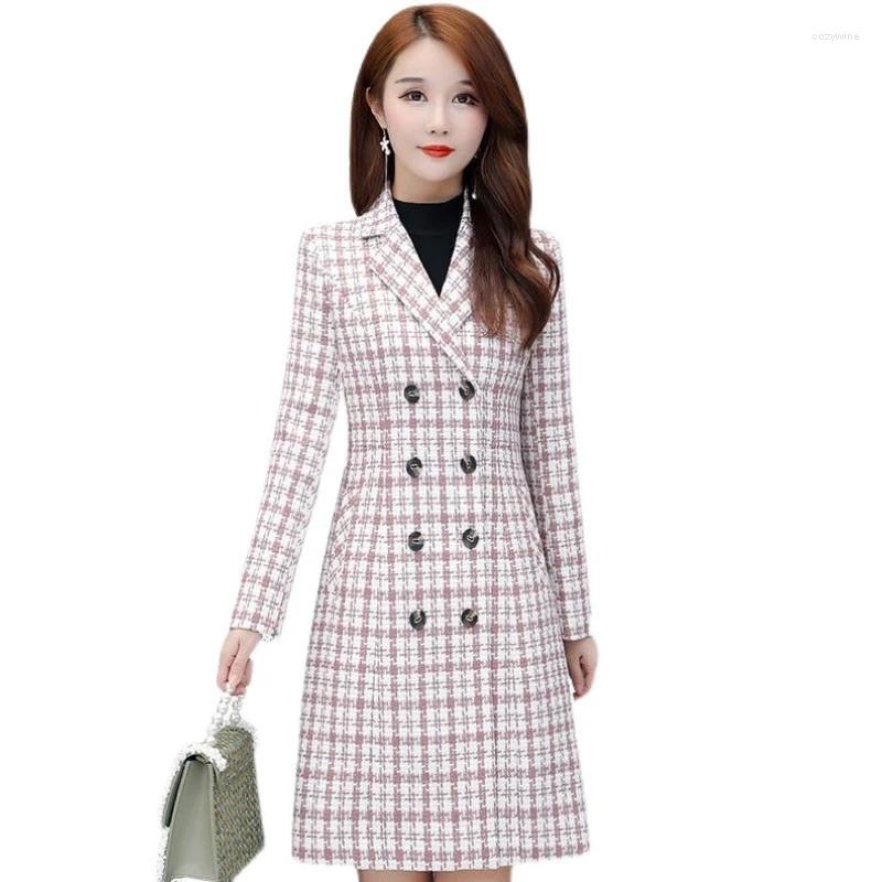 Women's Wool 2022 Autumn Winter Women's Coat Elegant Lady Plaid Double Breasted Slim Long Woolen Outerwear Female Jacket Overcoat, Black
Women's Wool 2022 Autumn Winter Women's Coat Elegant Lady Plaid Double Breasted Slim Long Woolen Outerwear Female Jacket Overcoat, Black