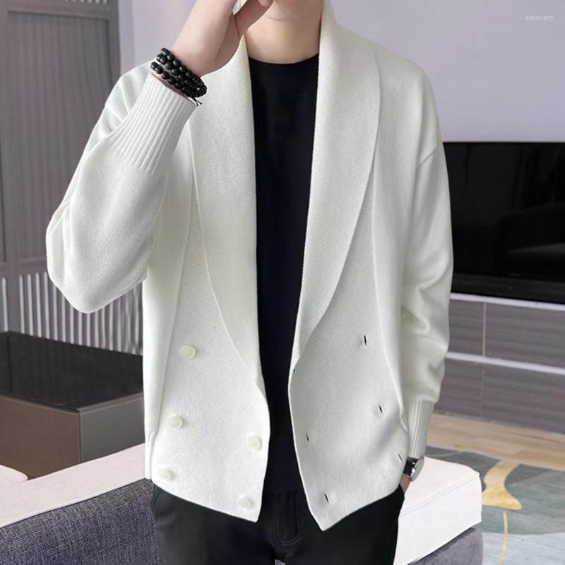 Men's Sweaters Men Sweater Coat Turn-down Collar Solid Color Long Sleeves Cardigan Buttons Warm Elastic Double-breasted Spring For Work, Black
Men's Sweaters Men Sweater Coat Turn-down Collar Solid Color Long Sleeves Cardigan Buttons Warm Elastic Double-breasted Spring For Work, Black
