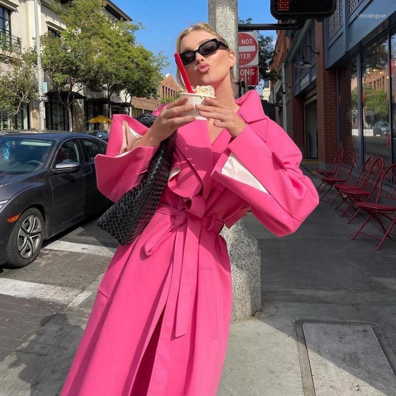 Women' Trench Coats Runway Star Same Trendy Rose Red Windbreaker Coat Women' Loose Lace Up Long Oversize Autumn Winter Female Luxury
Women' Trench Coats Runway Star Same Trendy Rose Red Windbreaker Coat Women' Loose Lace Up Long Oversize Autumn Winter Female Luxury