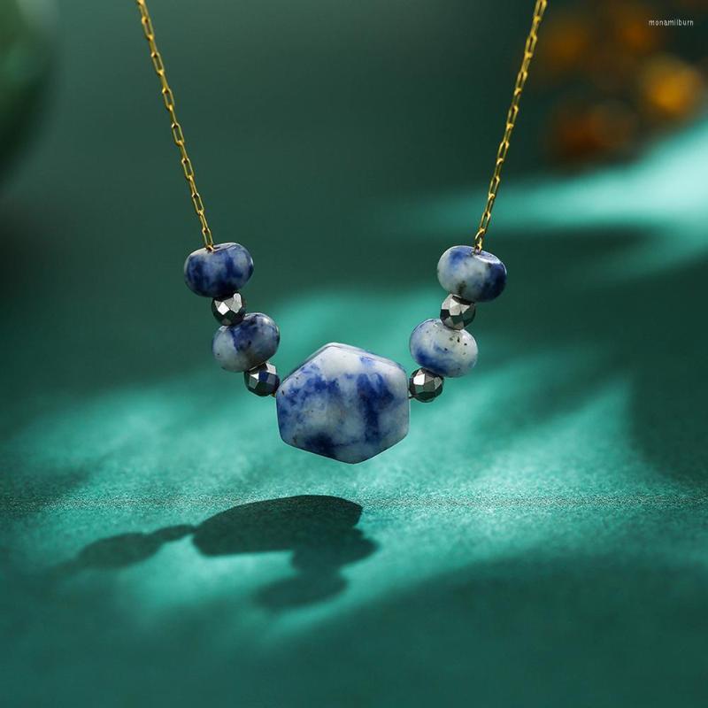 Choker Blue Vine Stone Bead Necklace Elegant Boho Women Handmade Natural Beaded Stainless Steel Chain Pendant For Gift
Choker Blue Vine Stone Bead Necklace Elegant Boho Women Handmade Natural Beaded Stainless Steel Chain Pendant For Gift
