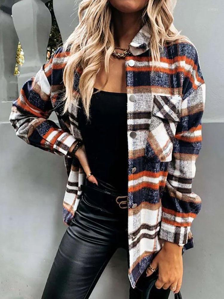 Women' Blouses Autumn Winter Women Shirts Vintag Plaid Long Sleeve Pocket Loose Oversized Elegant Casual Famale Checkered Jacket Coat, Red grid
Women' Blouses Autumn Winter Women Shirts Vintag Plaid Long Sleeve Pocket Loose Oversized Elegant Casual Famale Checkered Jacket Coat, Red grid