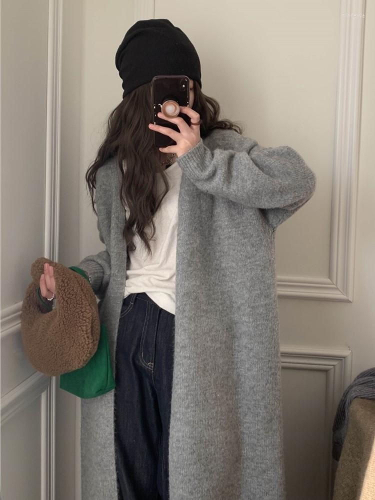 Women's Knits Cardigan Women Long Knitted Casual Solid Loose Sweater Coat Oversized Korean Fashion Female Cardigans, Gray
Women's Knits Cardigan Women Long Knitted Casual Solid Loose Sweater Coat Oversized Korean Fashion Female Cardigans, Gray
