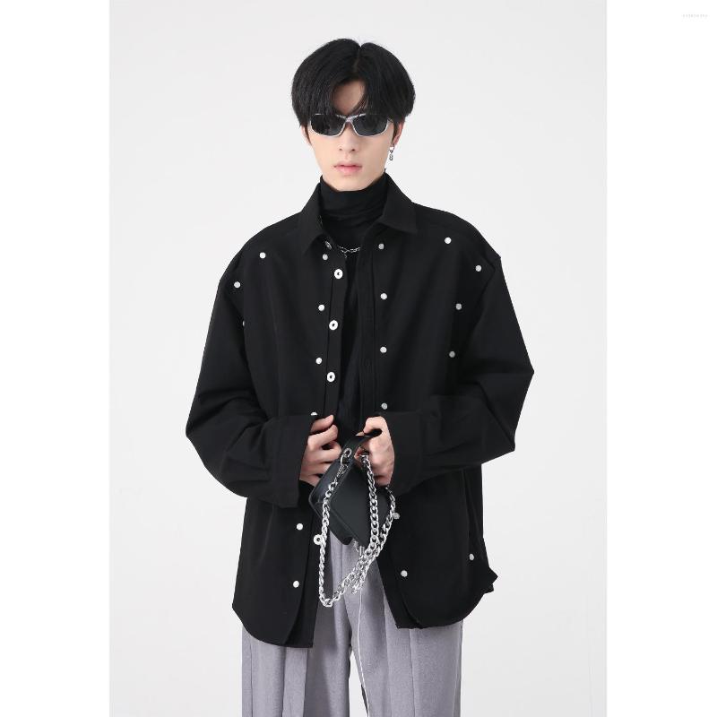 Men's Casual Shirts Vintage Men Riveted Black White Biker Personality Tops Autumn Trendy Blouses
Men's Casual Shirts Vintage Men Riveted Black White Biker Personality Tops Autumn Trendy Blouses
