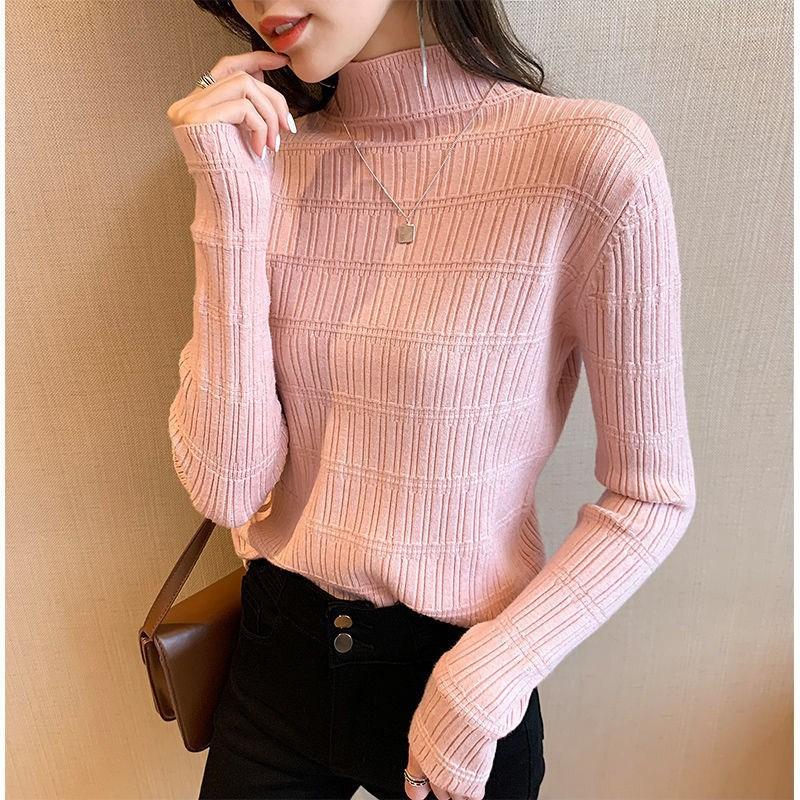 Women's Sweaters 2022 Autumn Winter Half-high Neck Women's Sweater Slim Pullover Knitted Stretch Bottoming, Black
Women's Sweaters 2022 Autumn Winter Half-high Neck Women's Sweater Slim Pullover Knitted Stretch Bottoming, Black