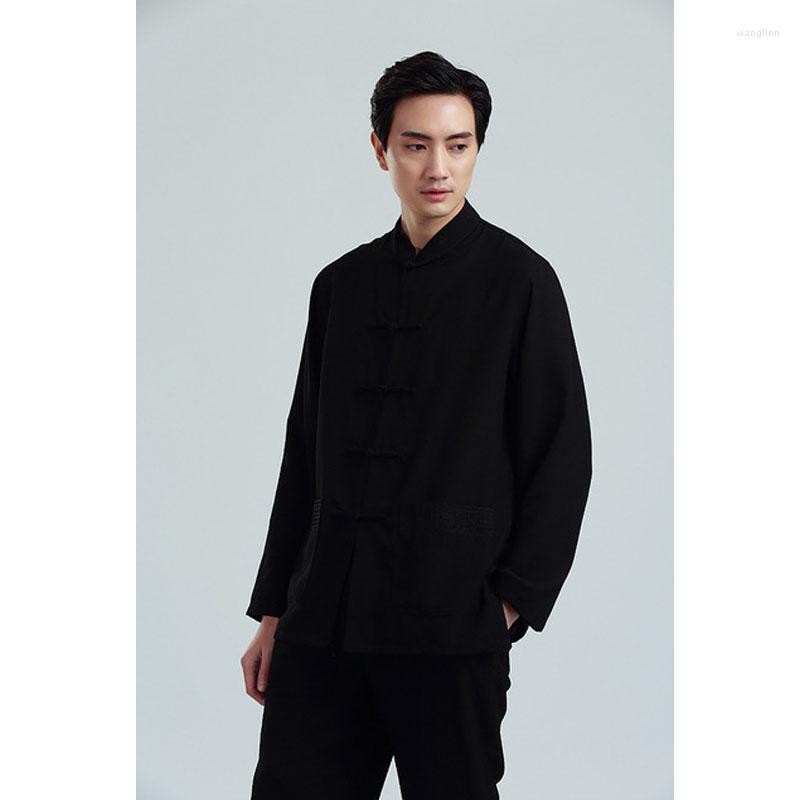 Men's Casual Shirts Tang Suit Men's Long-sleeve Chinese Style Linen Shirt Simple Retro High Quality Tai Chi Hanfu Men, Top beige
Men's Casual Shirts Tang Suit Men's Long-sleeve Chinese Style Linen Shirt Simple Retro High Quality Tai Chi Hanfu Men, Top beige