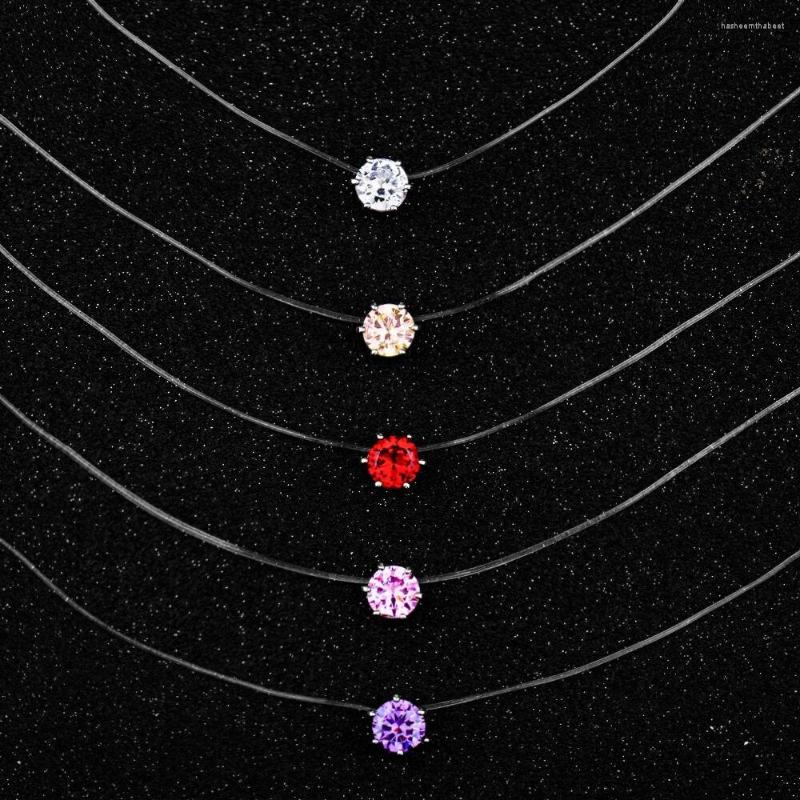 Pendant Necklaces Female Transparent Fishing Line Zircon Necklace Silver Color Invisible Chain Women Rhinestone Choker Collier Femme
Pendant Necklaces Female Transparent Fishing Line Zircon Necklace Silver Color Invisible Chain Women Rhinestone Choker Collier Femme