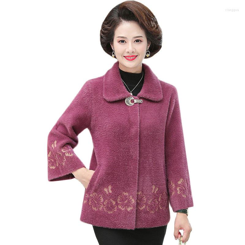 Women's Wool Imitation Mink Velvet Coat Women's Casual Thicken Embroidered Knitted Cardigan Fall Winter Middle Aged Mother Jacket, Blue
Women's Wool Imitation Mink Velvet Coat Women's Casual Thicken Embroidered Knitted Cardigan Fall Winter Middle Aged Mother Jacket, Blue