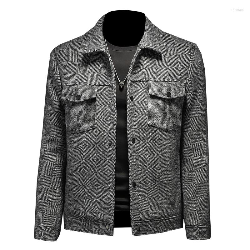 Men's Jackets Korean Autumn And Winter Men's Suit Collar Slim Fit Casual Stripe Fashion Wool Jacket Outerwear & Coats, Gray
Men's Jackets Korean Autumn And Winter Men's Suit Collar Slim Fit Casual Stripe Fashion Wool Jacket Outerwear & Coats, Gray