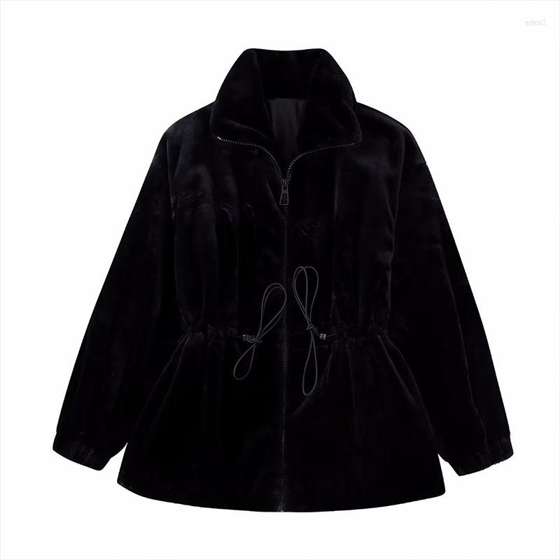 Women's Fur ZATRHMBM 2022 Women Winter Jacket Faux Effect Jackets Coat Vintage Side Pocket Long Sleeve Female Outerwear Chic Tops, Black 
Women's Fur ZATRHMBM 2022 Women Winter Jacket Faux Effect Jackets Coat Vintage Side Pocket Long Sleeve Female Outerwear Chic Tops, Black