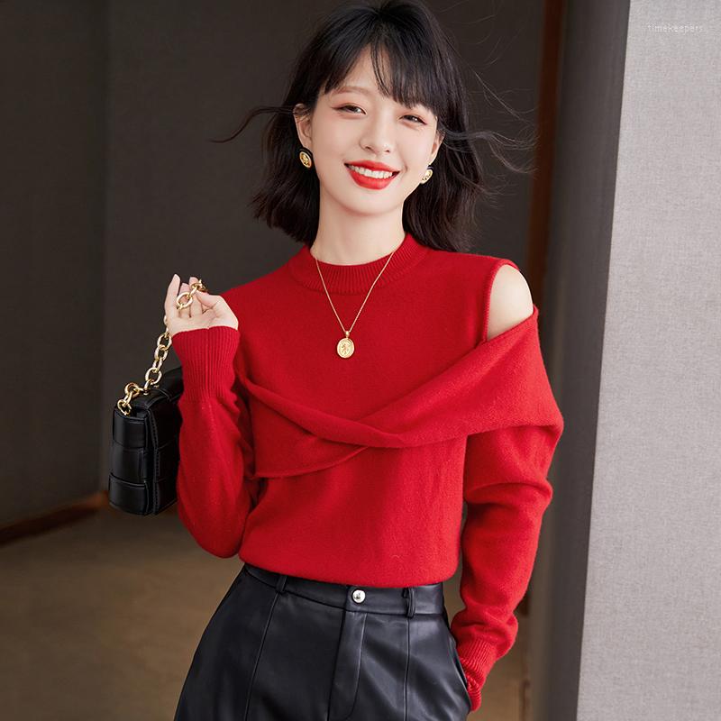Women' Sweaters Solid Knitted Women' Sweater Autumn Slim Fit Pullovers Long Sleeve Casual Fashion Top Female 2022 Korean Style Jumpers, Red
Women' Sweaters Solid Knitted Women' Sweater Autumn Slim Fit Pullovers Long Sleeve Casual Fashion Top Female 2022 Korean Style Jumpers, Red