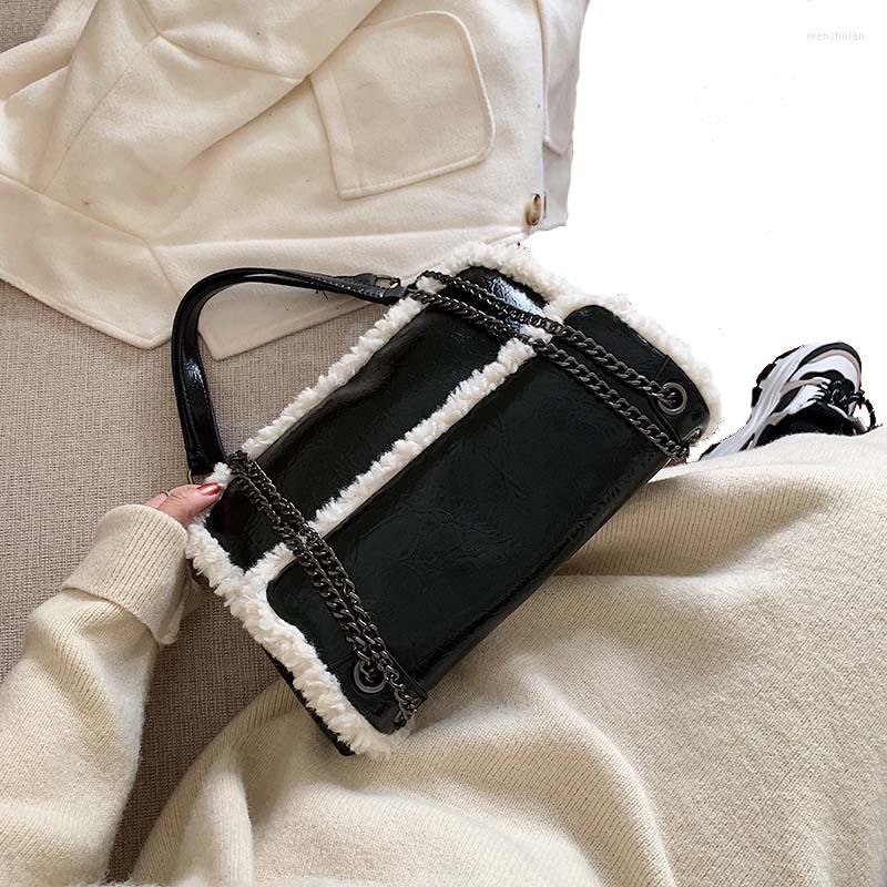 Evening Bags Women's Bag Lamb Hair Korean Messenger Shoulder Small Fragrant Rhombus Chain WH80, Black
Evening Bags Women's Bag Lamb Hair Korean Messenger Shoulder Small Fragrant Rhombus Chain WH80, Black