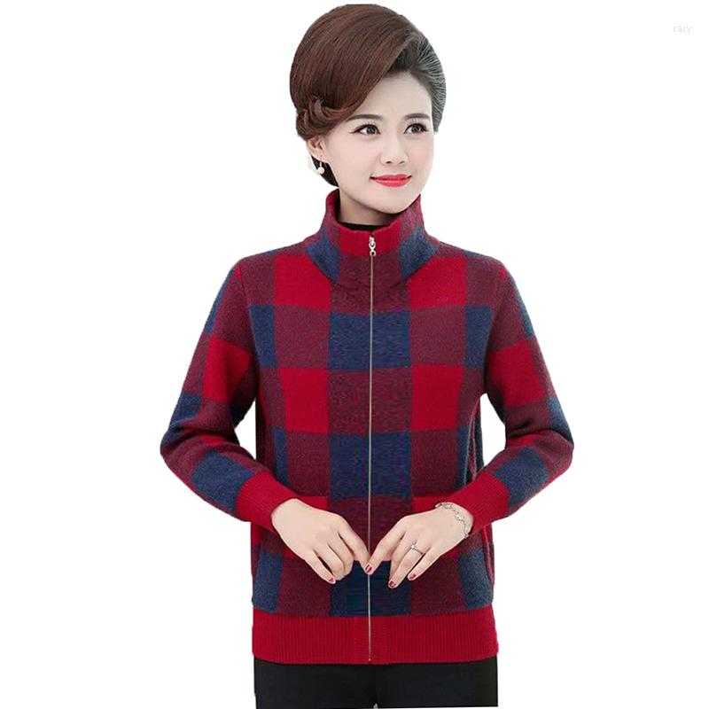 Women's Jackets 2022 Spring Autumn Women's Coat Middle-aged And Elderly Mothers Casual Plaid Short Zipper Jacket Outerwear Thin Tops, Coffee color
Women's Jackets 2022 Spring Autumn Women's Coat Middle-aged And Elderly Mothers Casual Plaid Short Zipper Jacket Outerwear Thin Tops, Coffee color