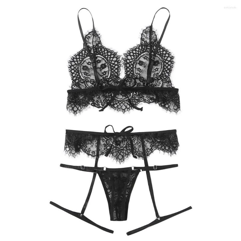 Bras Sets Sexy Lingerie Floral Embroidery Erotic Bra G-string Underwear Brief With Garters Transparent Short Skin Care Kits Black
Bras Sets Sexy Lingerie Floral Embroidery Erotic Bra G-string Underwear Brief With Garters Transparent Short Skin Care Kits Black