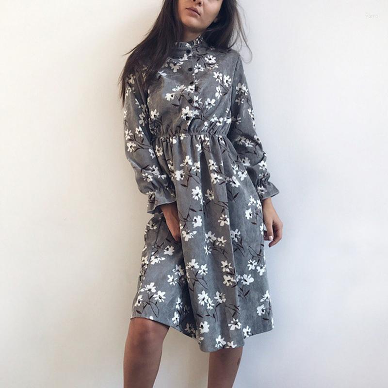 Casual Dresses Corduroy High Elastic Waist Vintage Dress A-line Style 2022 Winter Women Full Sleeve Floral Print Feminino 25 Colors, Color 10
Casual Dresses Corduroy High Elastic Waist Vintage Dress A-line Style 2022 Winter Women Full Sleeve Floral Print Feminino 25 Colors, Color 10