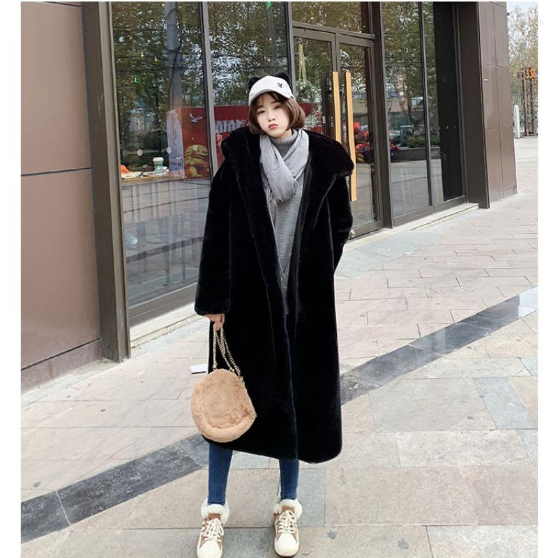 Women's Fur 2022 Winter Fashion Fake Mink Loose Thick Warm Outerwear Luxury Faux Coat Women Hooded Long Artificial Overcoat, Bk
Women's Fur 2022 Winter Fashion Fake Mink Loose Thick Warm Outerwear Luxury Faux Coat Women Hooded Long Artificial Overcoat, Bk