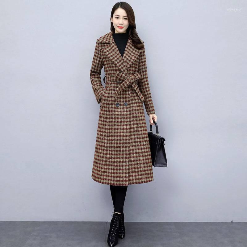 Women's Wool Autumn Winter Women Woolen Coat Fashion Plaid Long Outerwear Thicken Warm Slim Jacket Female Double Breasted Tops R1624, Photo color
Women's Wool Autumn Winter Women Woolen Coat Fashion Plaid Long Outerwear Thicken Warm Slim Jacket Female Double Breasted Tops R1624, Photo color