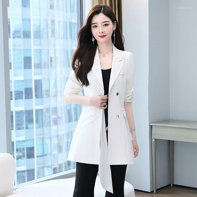 Women's Suits Professional Suit Jacket Women's 2022 Spring And Autumn Ladies Temperament Lace Waist Thin Top Clothing, Beige
Women's Suits Professional Suit Jacket Women's 2022 Spring And Autumn Ladies Temperament Lace Waist Thin Top Clothing, Beige